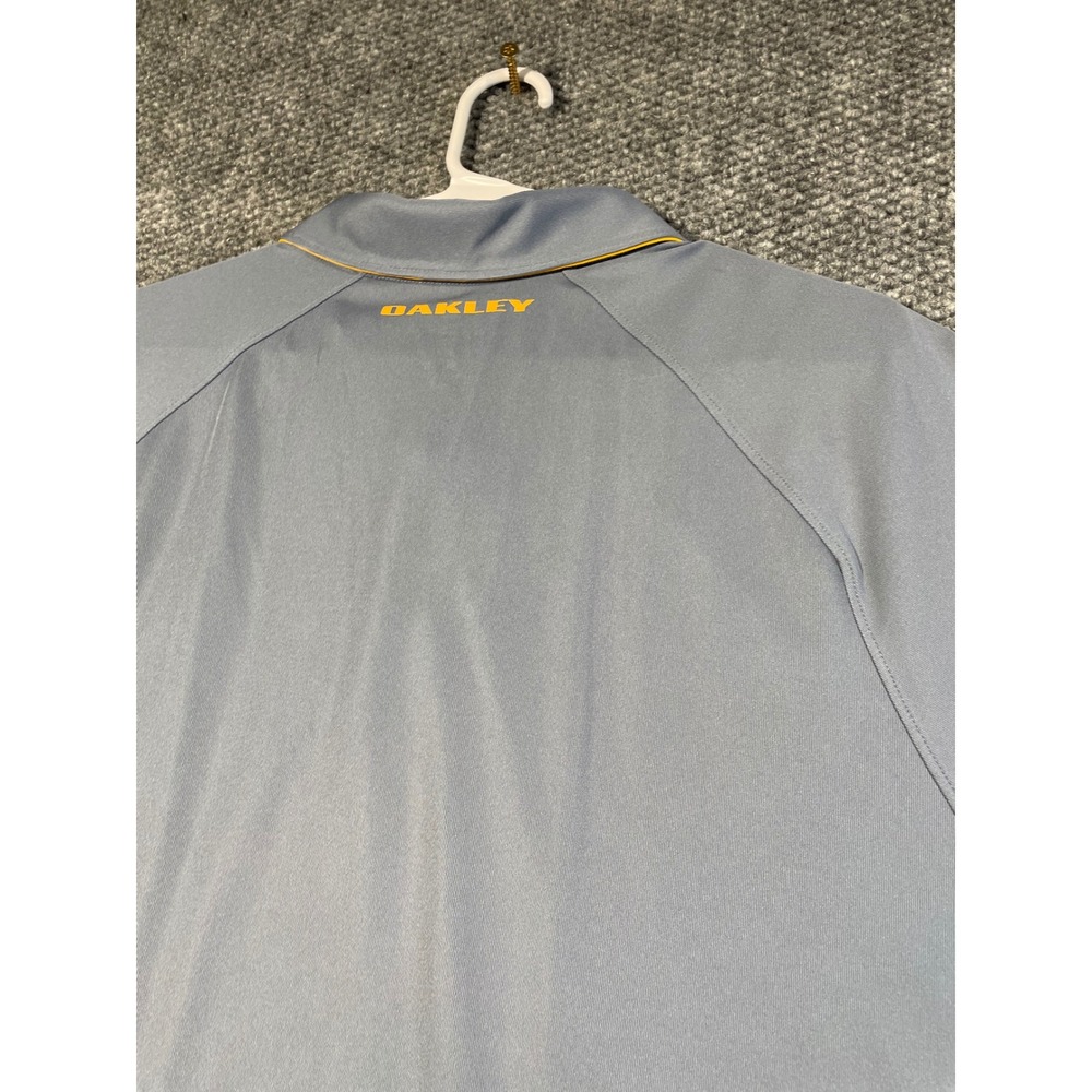 Oakley Hydrolix Mens XL Gray Orange Performance Golf Polo Shirt Regular Fit - Picture 5 of 5